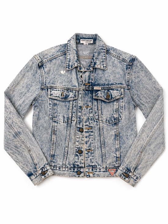 Guess Jackets & Blazers - vintage Guess Georges Marciano denim jacket in a light acid wash